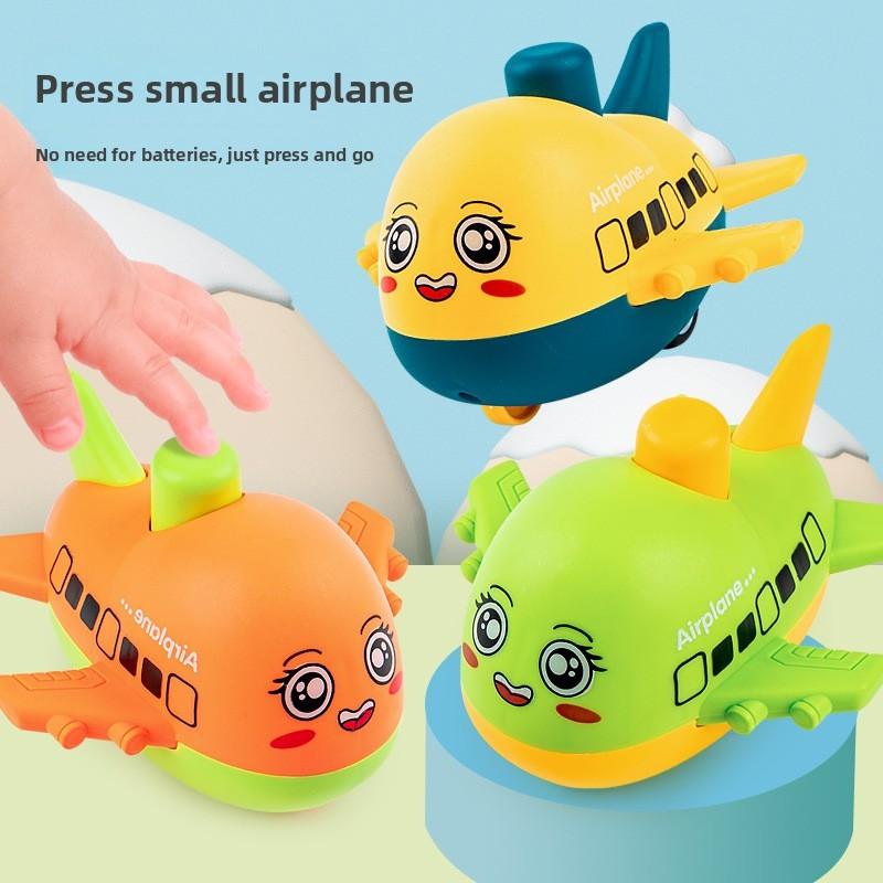 Childrens Pressing Toy Airplane With Inertia Drive And Bright Colors For Early Learning Development