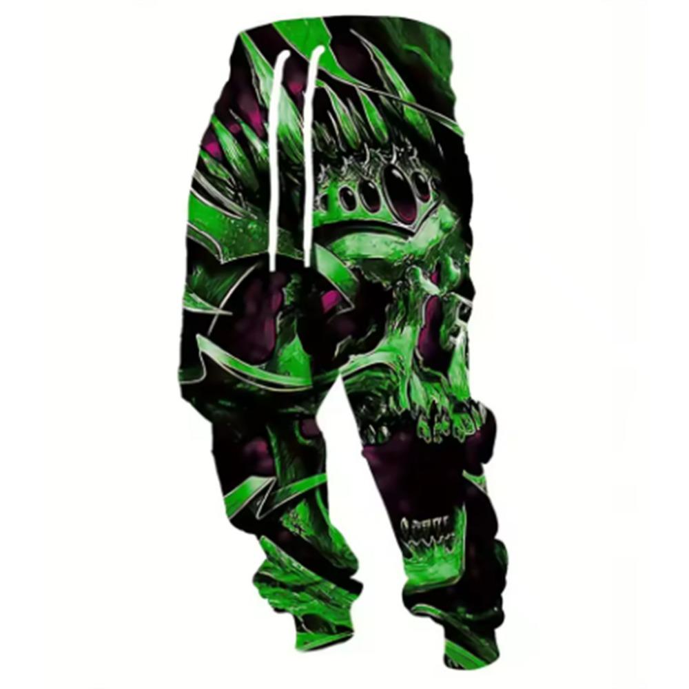 Outono Inverno Novo Calças Moda Estampado 3D Calças de Moletom Homem Largas Casuais Bolso Cordão Calças de Moletom