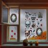And Skull Cling Halloween Electrostatic Glass Stickers, Demon Blood Handprints Bats Scary Window Pattern Clings, Spooky Stickers for Doors Mirrors
