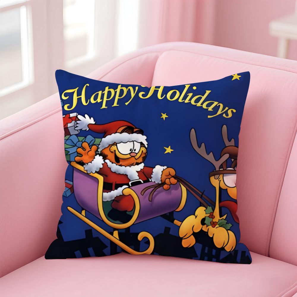 Garfield Cushion Cover Home & Car Multi-Scene Pillow Cover - Reversible, Soft & Durable for Daily Use