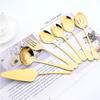 Service Gold Dinnerware Stainless Steel Cutlery Set Soup Spoon Flatware Salad Fork Cake Shovel Set Kitchen Tableware Set