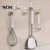 Home Organization Hooks Acrylic Adhesive Hooks, Hexagonal Wave Shape, No Drilling Easy Clear Wall Installation Hook, Modern Style for Bathroom Kitchen