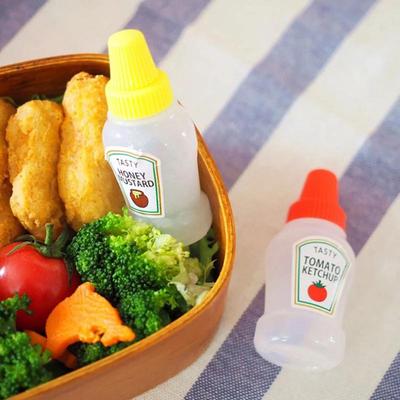 2/3pcs Mini Condiment Bottle Camping Squeeze Bottles for Cookware Bbq Ketchup Oil Cruet Soy Sauce Kitchen Honey Salads Tools