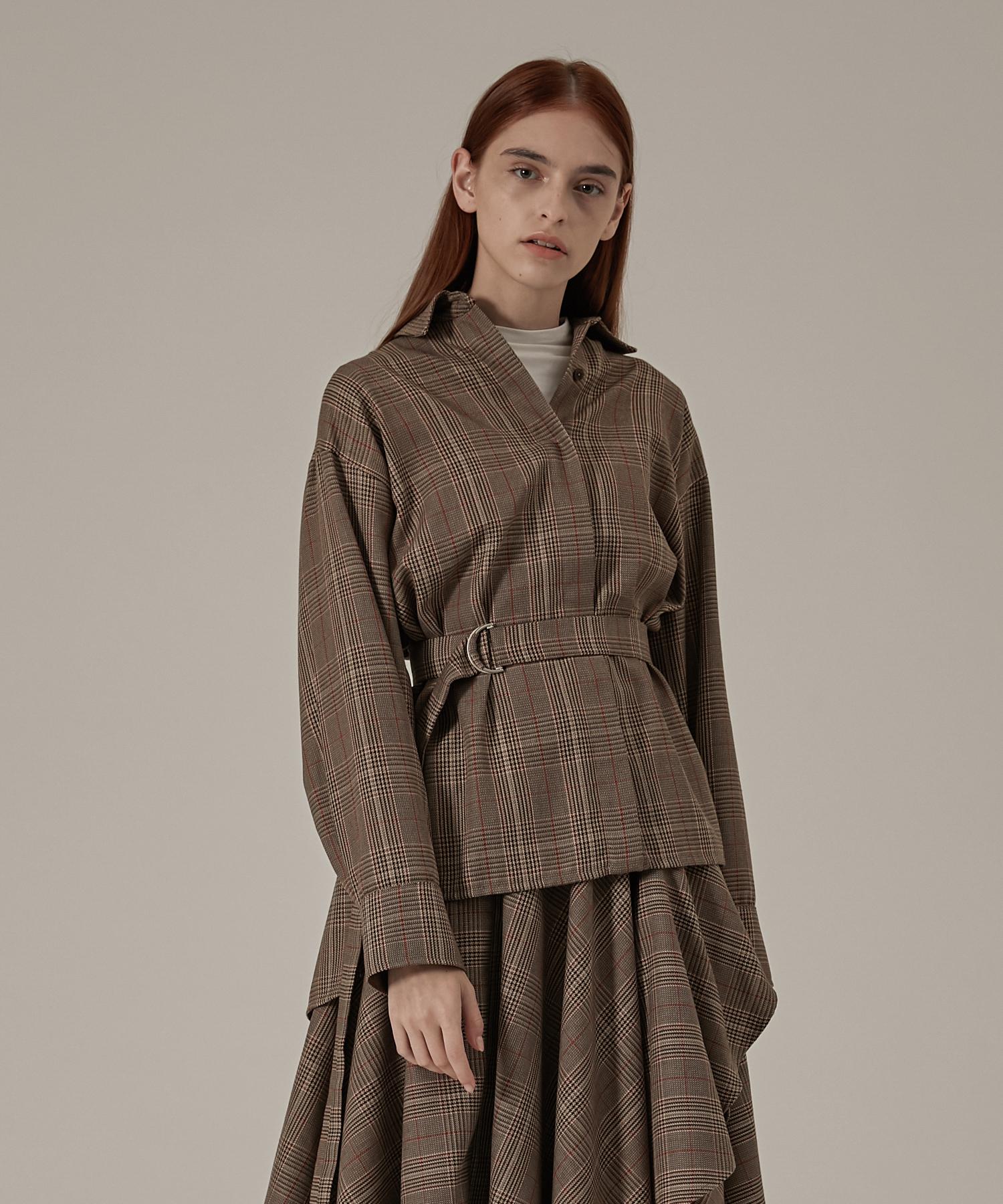 Modern Able Oversized Check Shirt - Brown Brown/Free