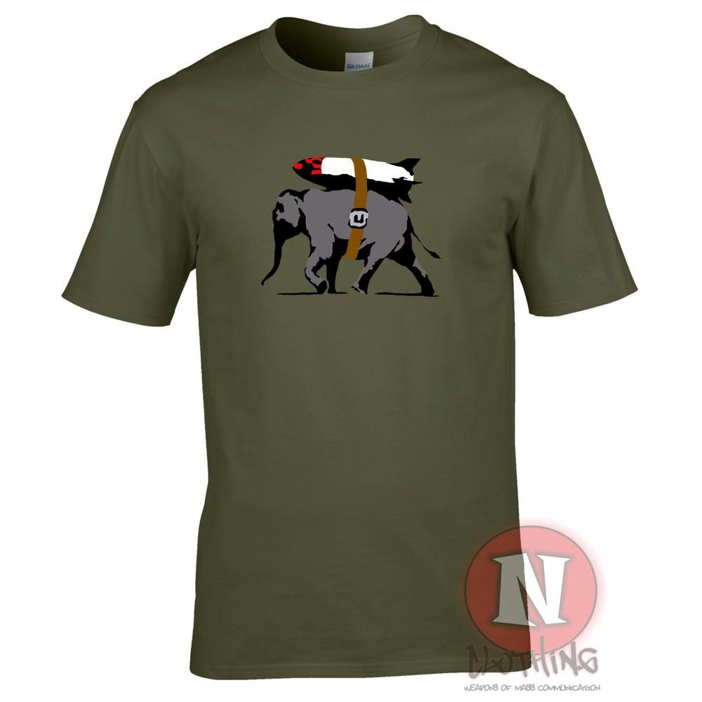 Banksy Heavy Weapons TShirt Elephant Street Art Graffiti Design Print Exclusive 2XL