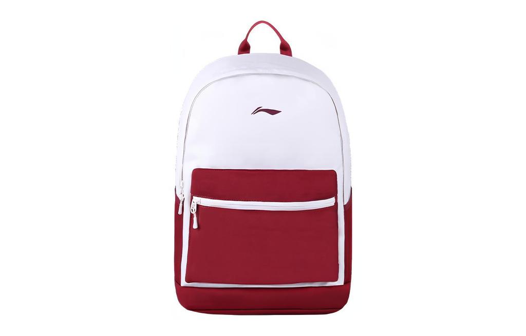 Li Ning Polyester Kids Bag Regular Unisex White Red YBSU113-8