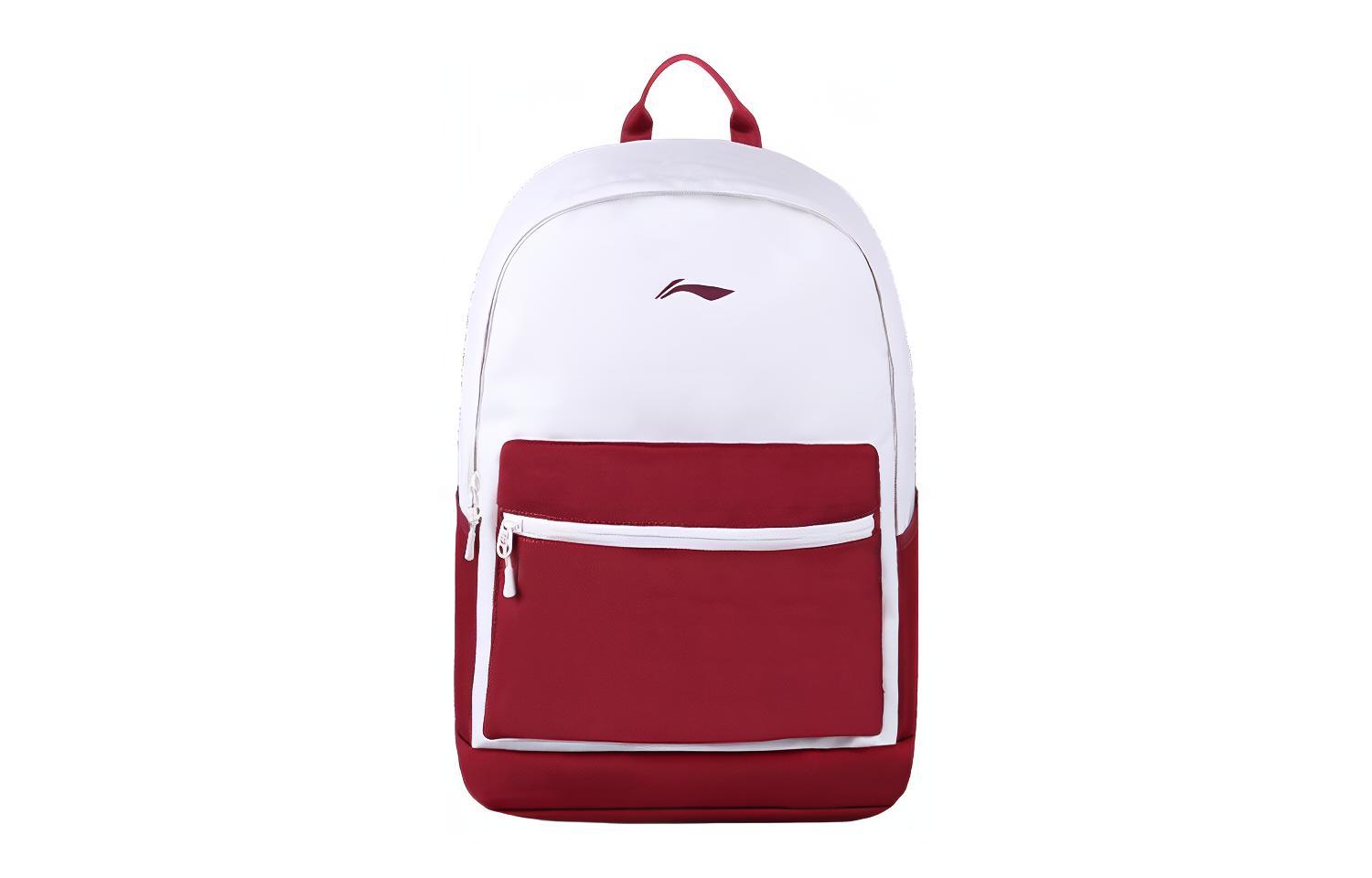 Li Ning Polyester Kids Bag Regular Unisex White Red YBSU113-8