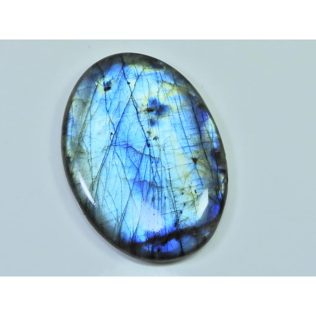 96Cts.Natural Labradorite Multi Fire Oval Cabochon Loose Gemstone 29X48X06MM D-255