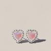 47Bag 925 Silver Opal Mini Heart Earrings Lovable