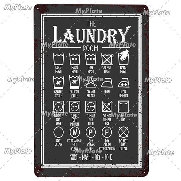 [MyPlate] Wäscherei-Vintage-Metallschild, Blechschild, Toilettendekoration, Männerhöhle, Plakette für Zuhause, Wanddekoration, Barschild, Heimdekoration, Heimposter