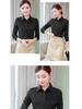 Korean Style Women's Plus Size Long Sleeve White Blouse