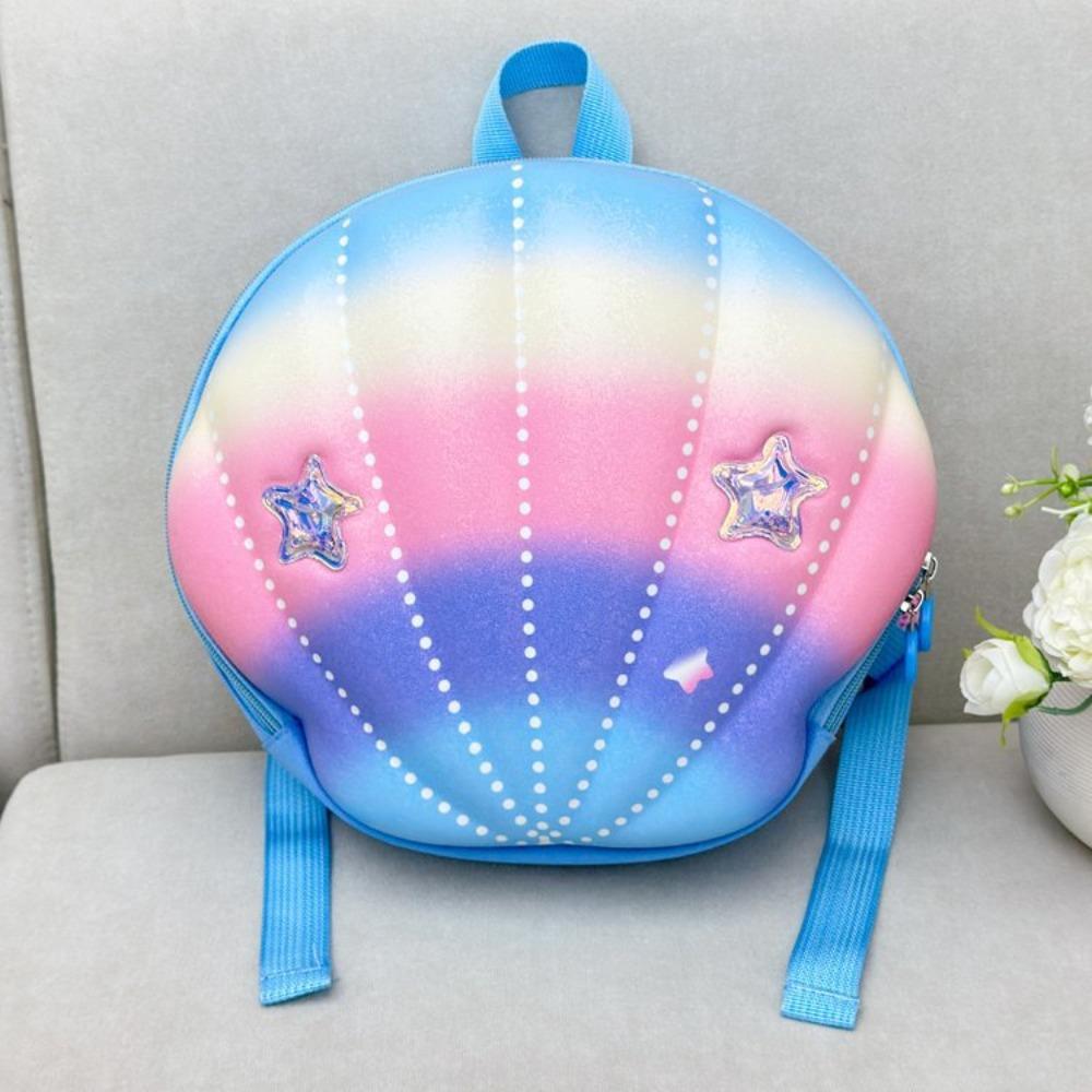 New children's small backpack gradual change rainbow shell kindergarten bag cute boys and girls hard shell backpack