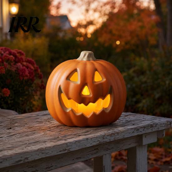 Pumpkin Lantern for Holiday Halloween LED Lantern, Scary Face Glowing Plastic Party Lighting Lamp, Battery Operated Table Ornament Home Decor Creative