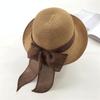 Bow Straw Hat Beach Hat Women's Summer Seaside Casual Versatile Sun Hat Big Brim Vacation Cool Hat Summer