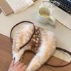 [Bambi] Cute Plush Small Handbag In Warm Autumn and Winter, Korean Version of the Fluffy Bag Can Be Carried/slung On One Shoulder