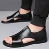 Sandals men's new large size men's casual leather sandals non-slip and breathable trend men's shoes