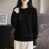 Women's 2024 Loose Fit Pure Wool Round Neck Sweater for Autumn/Winter