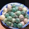 Carved White Jade Hexagonal Pink Gold Bodhi Bowl DIY Accessory