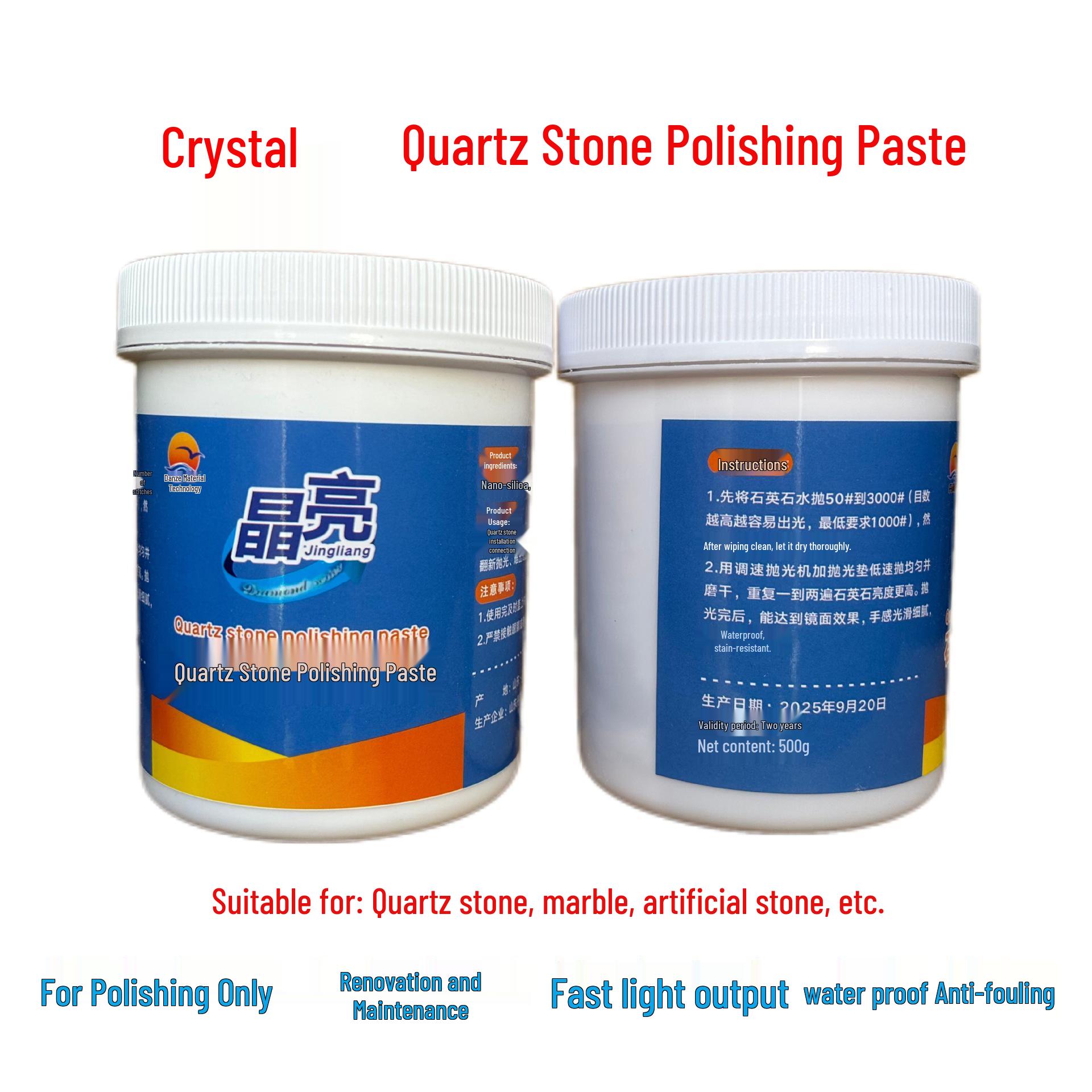 Quartz & Marble Polishing Paste: Countertop Care, Waxing, Grinding & Repair Liquid