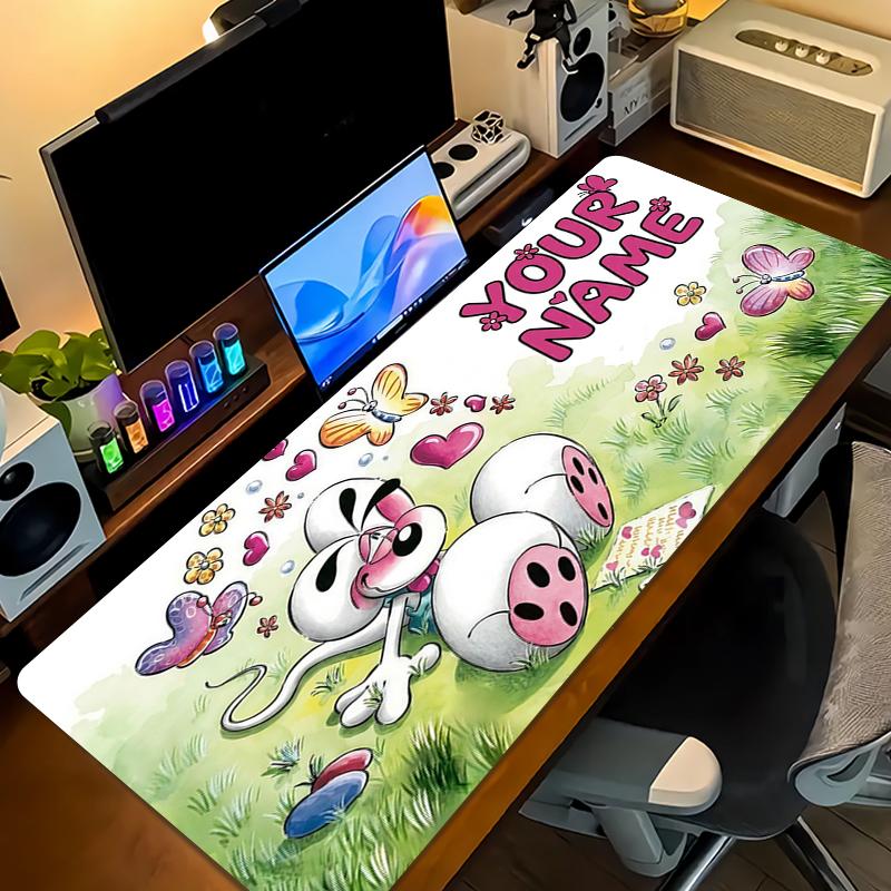 Tappetino per Mouse diddl con Nome Personalizzato Grande Cuscino per Tavolo da Gioco Antiscivolo Laptop Tablet Mousepad Grande Tappetino XXL Mini PC Playmat Con Bordo Bloccato_XIA