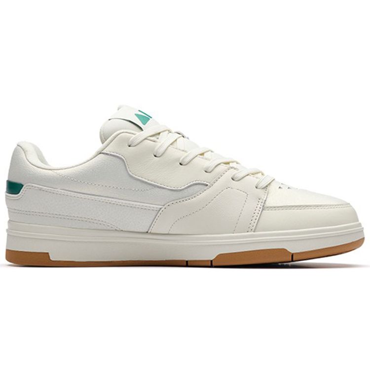 Anta Aoyu Rubber Sole Casual Non-Slip Low-Top Skate Shoes Men Sneakers White Green 112238077-3