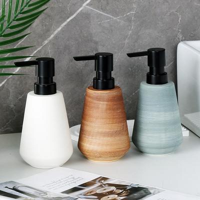 Nordic Ceramic Soap Dispenser Minimalist Hand Wash Pump Bottle for Hotel Bathroom