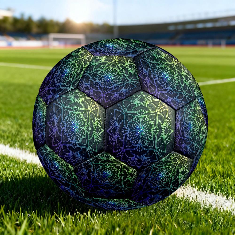 1pc Mandala Size 5 Soccer Ball Professional Match Training Football Indoor &Outdoor Sports Ball Training Ball Lightweight Durable y24