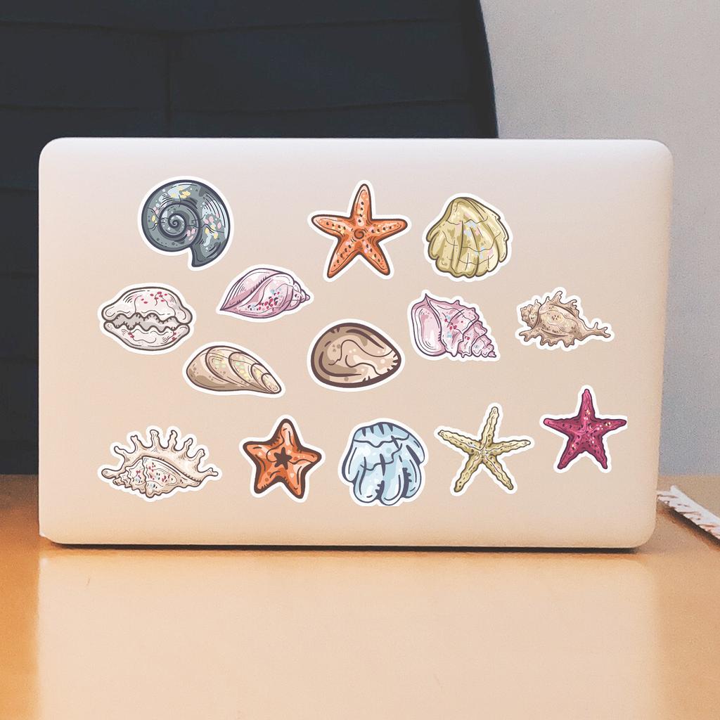 50 Shell Graffiti Stickers Suitcase Car Laptop Skateboard Mobile Phone Waterproof Decorative Stickers