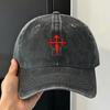 Jakobskreuz Sonne Baseballkappe Vintage Paar Damen Gewaschen Truckerhut Sonnenschutz Druck Outdoor Sport Baseballkappen Geschenk