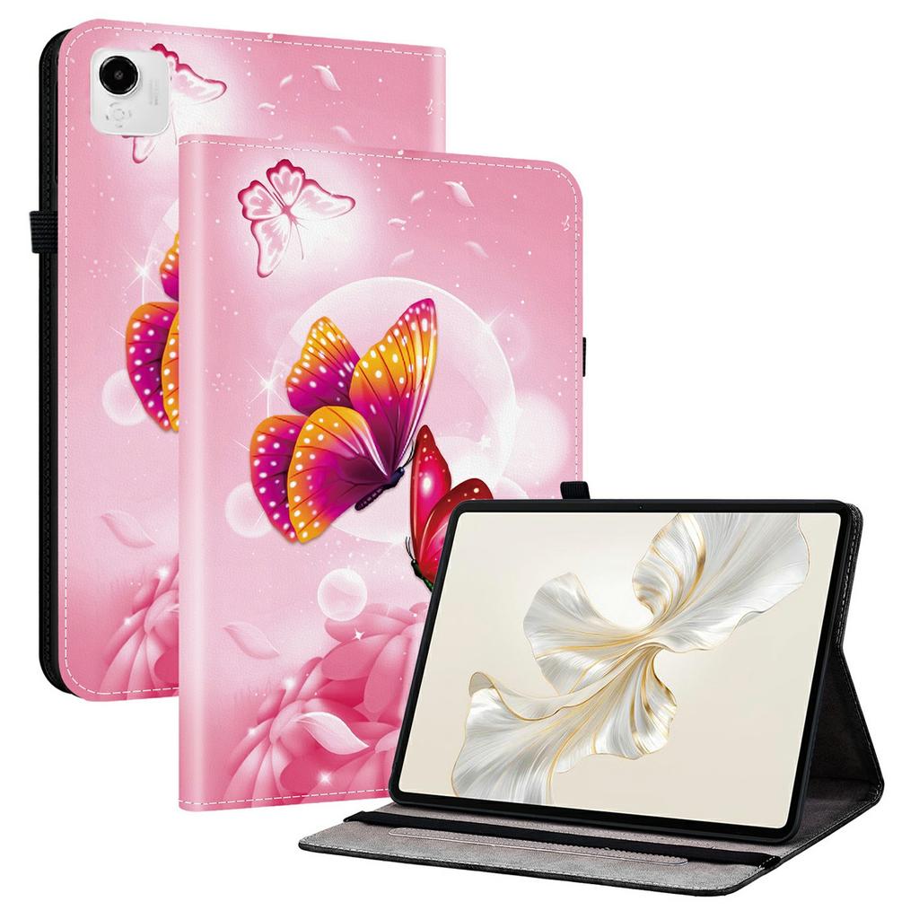 Für Honor Pad X9a Lederhülle mit Musterdruck Ständer Tablet-Hülle mit Kartenfächern