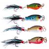 2.5cm 5g Metal Fishing Jig Lure Artificial Bait with Feather Hook Crankbait Lead Jigs Fishing Lures