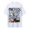 One Piece 2026 New Hot Straw Hat Pirates Unisex Pure Cotton Tshirt Summer New Print Casual Parentchild Short Sleeved Shirt