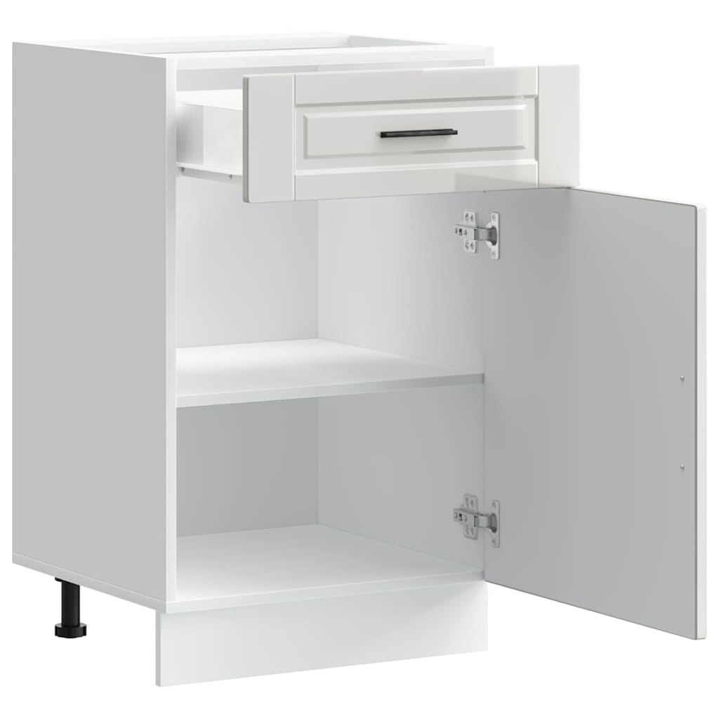 Porto Kitchen Base Cabinet High Gloss White Particleboard
