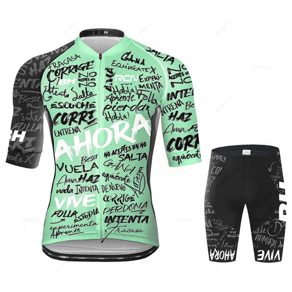 2025 New Rcn Cycling Jersey Summer Set Team Bicycle Clothing Road Bike Suit Bike Bib Shorts  Maillot Ciclismo Ropa Bicicleta