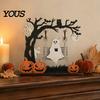 Tiered Tray Seasonal Decor Funny Halloween Desktop Swing Decor, Spooky Home for Living Room Holiday Party Table Centerpieces Tabletop, Gothic