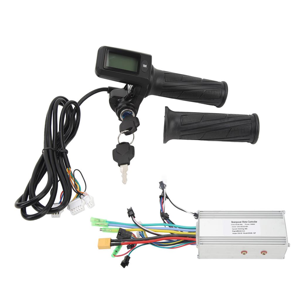Electric Bike Controller Kit 36V 48V 1000W 38A 3 Modes Brushless Controller 805 Twist Throttle with Panel for Bike