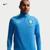 Nike Dri-Fit Strike Brazilian Team Moisture-Wicking Training Round-neck Simple Long-Sleeve Football Shirt for Men