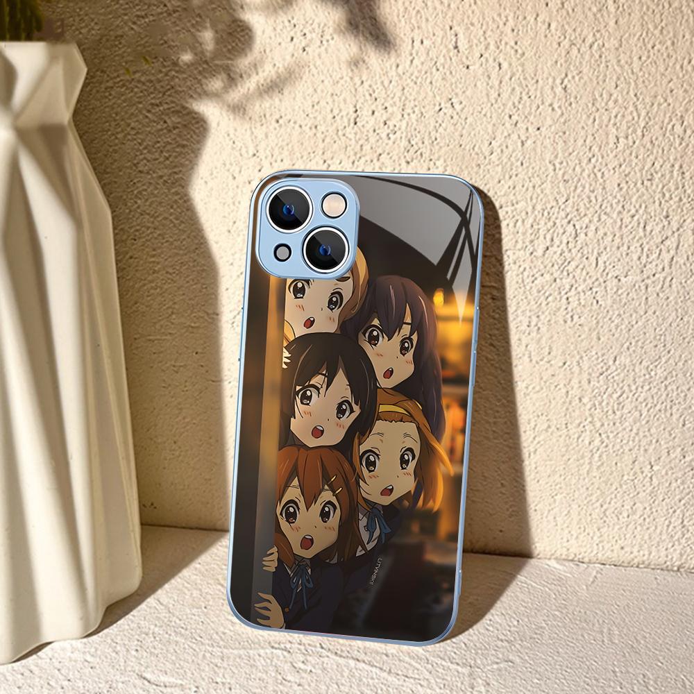 

Japanese Anime K-ON Phone Case Tempered Glass For Iphone 14 13 12 11 Pro Mini XS MAX 14Plus X XS XR Cover iphone 14 plus
