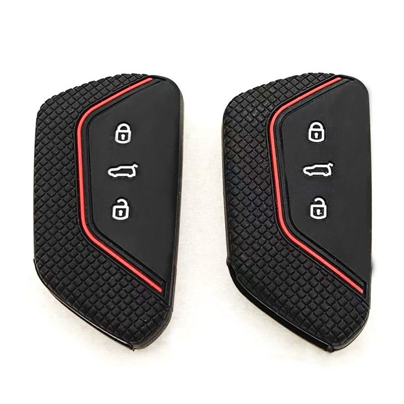 For VW Golf 8 Mk8 GTI GTD R ID3 ID4 2020 Decoration Silicone Car Key Case Cover Trim Car Key Accessories