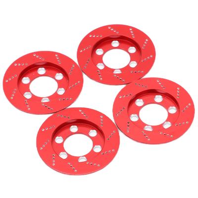 4pcs RC Brake Caliper RC Simulation Wheel Aluminum Brake Disc for 1.9 Inch Wheel 110 RC Crawler