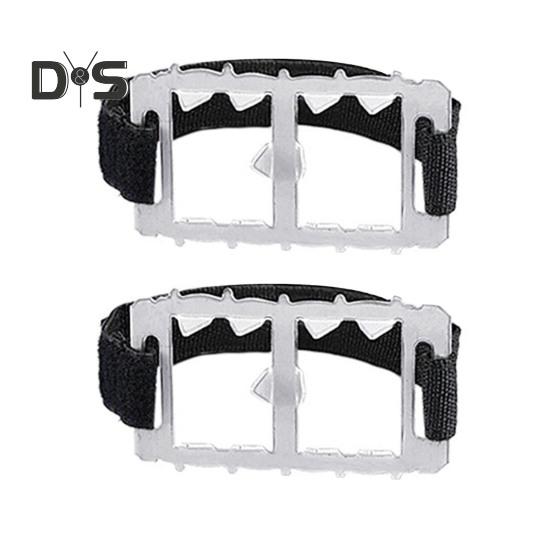 

Шипы для зимней ходьбы по снегу, противоскользящие шипы с регулируемыми ремнями для ходьбы, бега, походов, рыбалки A