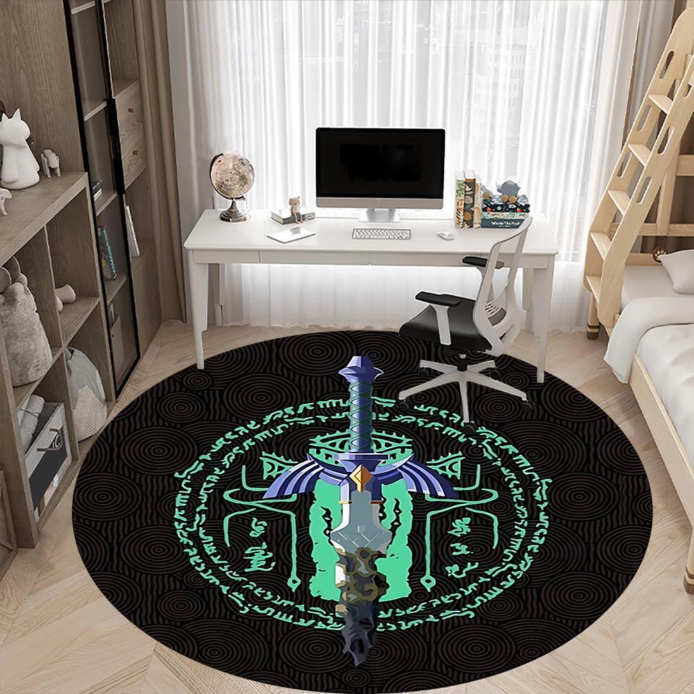 Legend of Zelda Office Round Area Rug,  Under Office Chairs Bedroom Living Room Home Decor a0908172