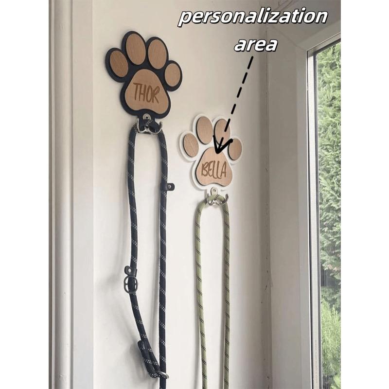 Personalized Leash Hook, Wooden Wall Hook For Dog Leash, Cartoon Hook Ornamental, Cat Stylish, Cute, Colorful, Cuties Unique