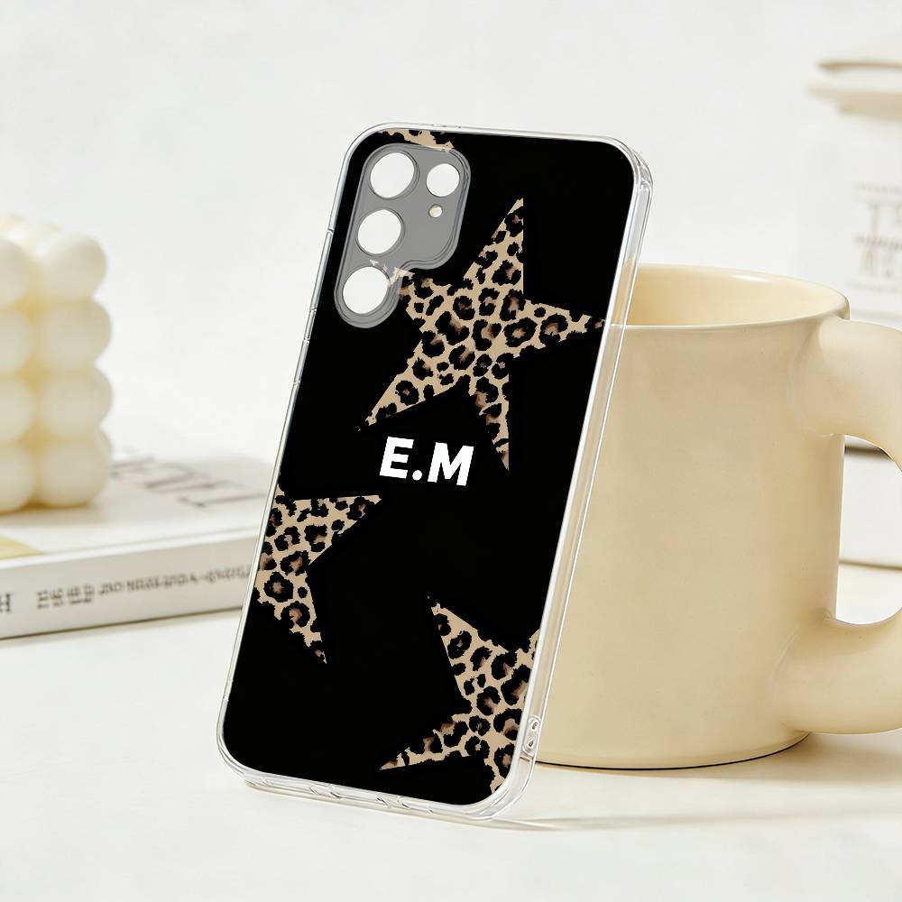 

Custom Leopard Print Name Phone Case For Samsung S26, S25,S24,S21,S22,S23,S30,Ultra,Plus,5G,Transparent Cover Samsung S21plus