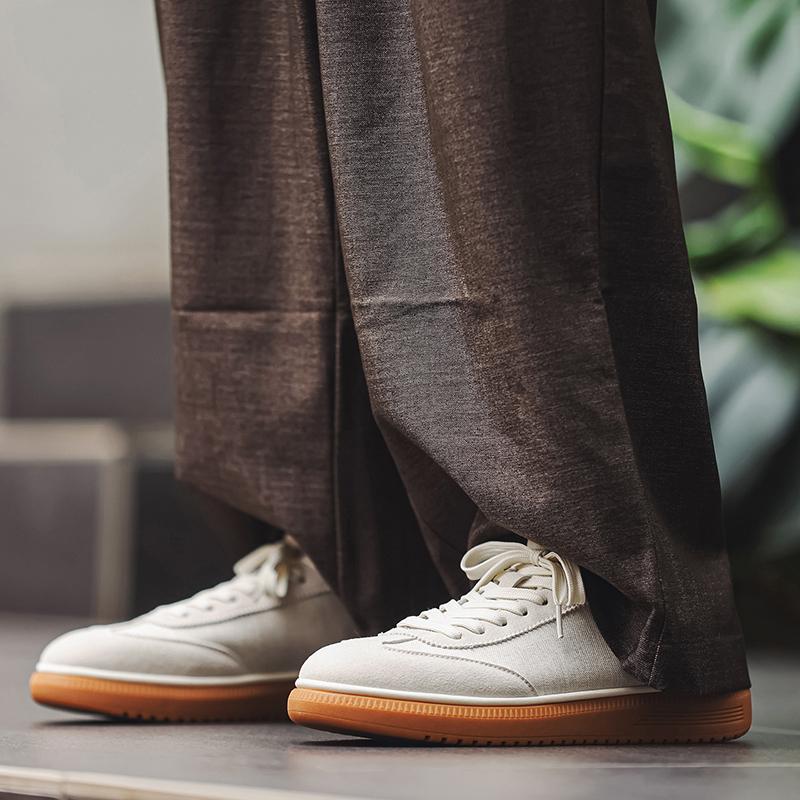 New Men'S Casual Sneakers, Lace-Up, Spring & Summer Fashion, Thick Height-Increasing Rubber Sole, Non-Slip Low-Top Skate Shoes