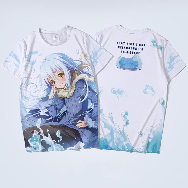 Anime trička Tenkrát jsem se reinkarnoval jako sliz 3D tištěný streetwear Muži Ženy Tričko nadměrné velikosti Harajuku Dětská trička Topy
