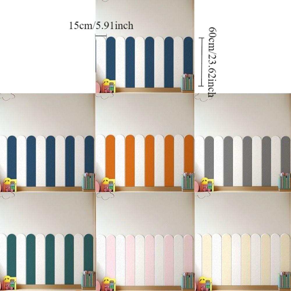 10 pieces/set Self-adhesive Anti-collision Wall Sticker Solid Color Soft Wall Mat  Kindergarten