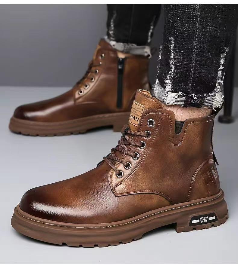 

British Martin boots 2025 new men s labor insurance single cotton same casual shoes fashion men s tooling boots 39