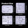 4pcs Resin Jewelry Earring Silicone Molds Women Epoxy Mold for Jewelry Making Gift Supplies DIY Craft Necklace Pendant