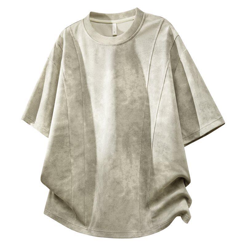 2026 Summer Men s Ice Silk Tie-Dye Gradient Loose Short Sleeve Round Neck T-Shirt Large